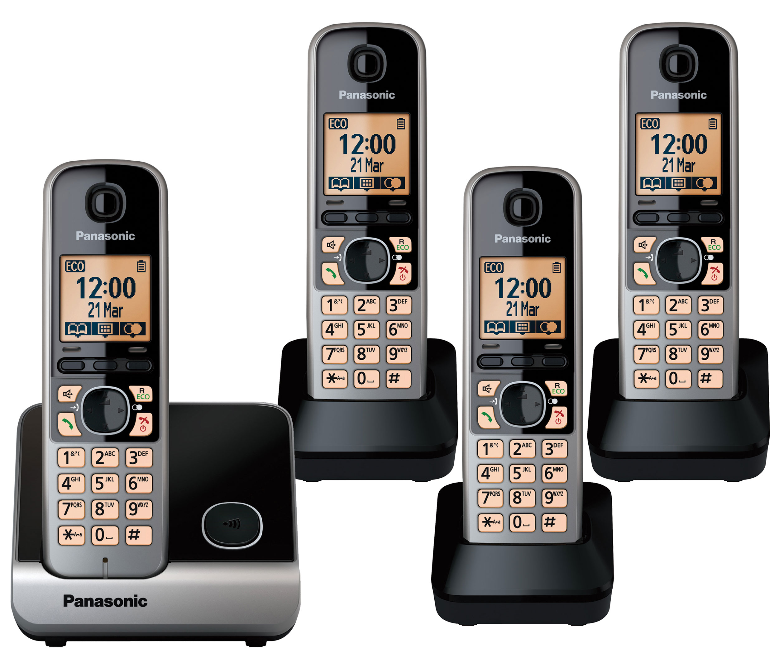 Panasonic Kx Tg Quattro Digitales Telefon Kostenloser Versand